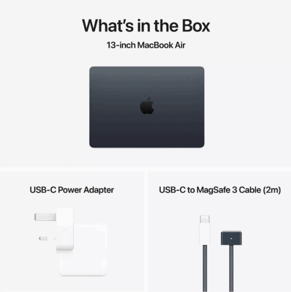 MacBook Air (M4, 2025) 13 inch with 10-core CPU and 8-core GPU, 16GB Unified Memory, 256GB SSD - Image 2