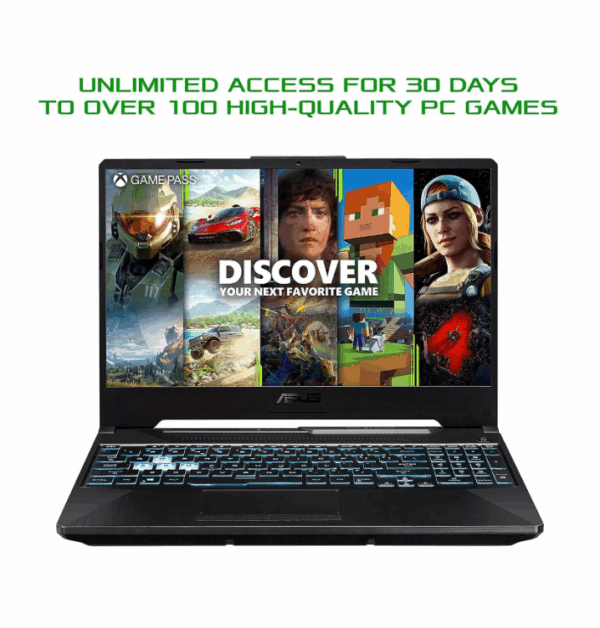 TUF Gaming Laptop Bundle - GeForce RTX 3050 - AMD Ryzen 7 - 16GB RAM - 512GB SSD - 15.6in FHD 144Hz - With Black Wireless Xbox Controller - Image 3