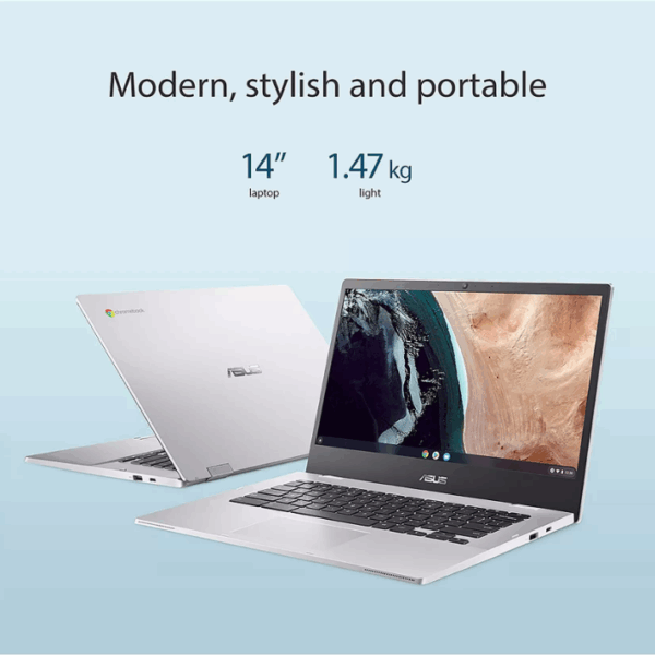 Chromebook CX1400CKA-NK0380 - 14in FHD, Intel Celeron, 4GB RAM, 64GB SSD - Silver - Image 2