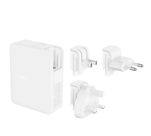 Belkin 140W 4 Port GaN Wall Charger with Travel tips -White - Image 2