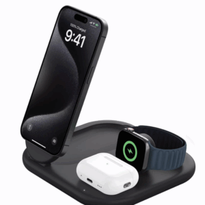 Belkin 3 in 1 Qi2 Stand, Black
